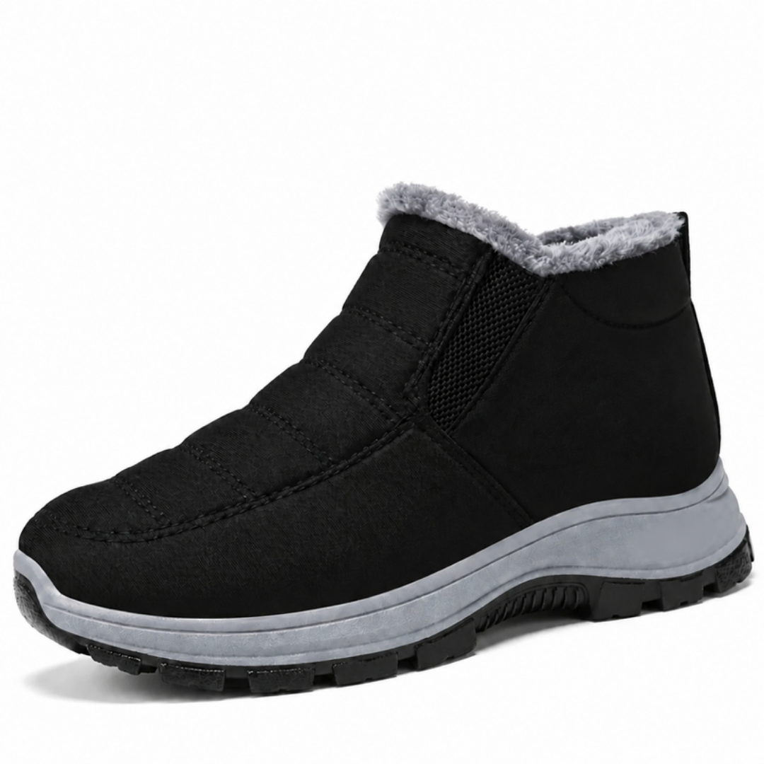 Freya Quilted Waterproof Slip-On Ankle Boots - Black