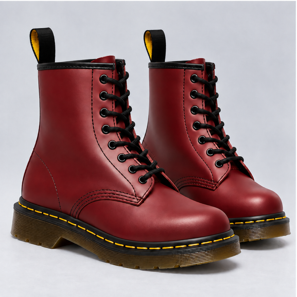 Hattie Lace-Up Ankle Boots - Burgundy