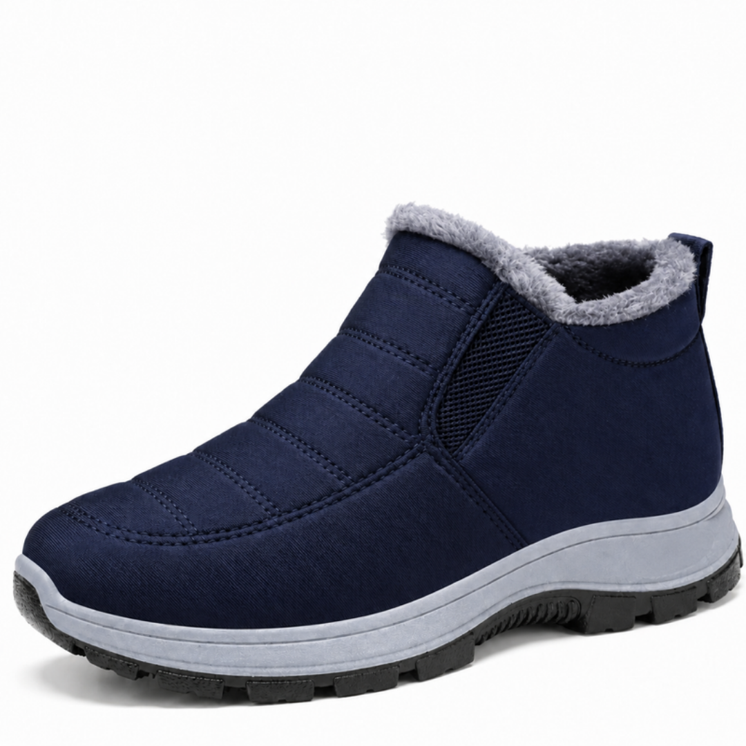 Freya Quilted Waterproof Slip-On Ankle Boots - Blue