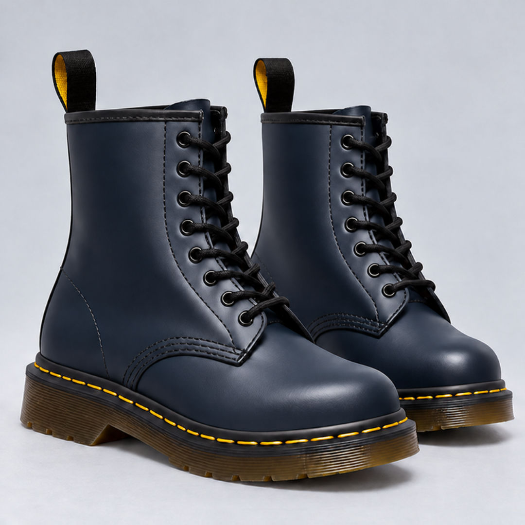 Hattie Lace-Up Ankle Boots - Blue