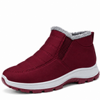 Freya Quilted Waterproof Slip-On Ankle Boots - Dark Red