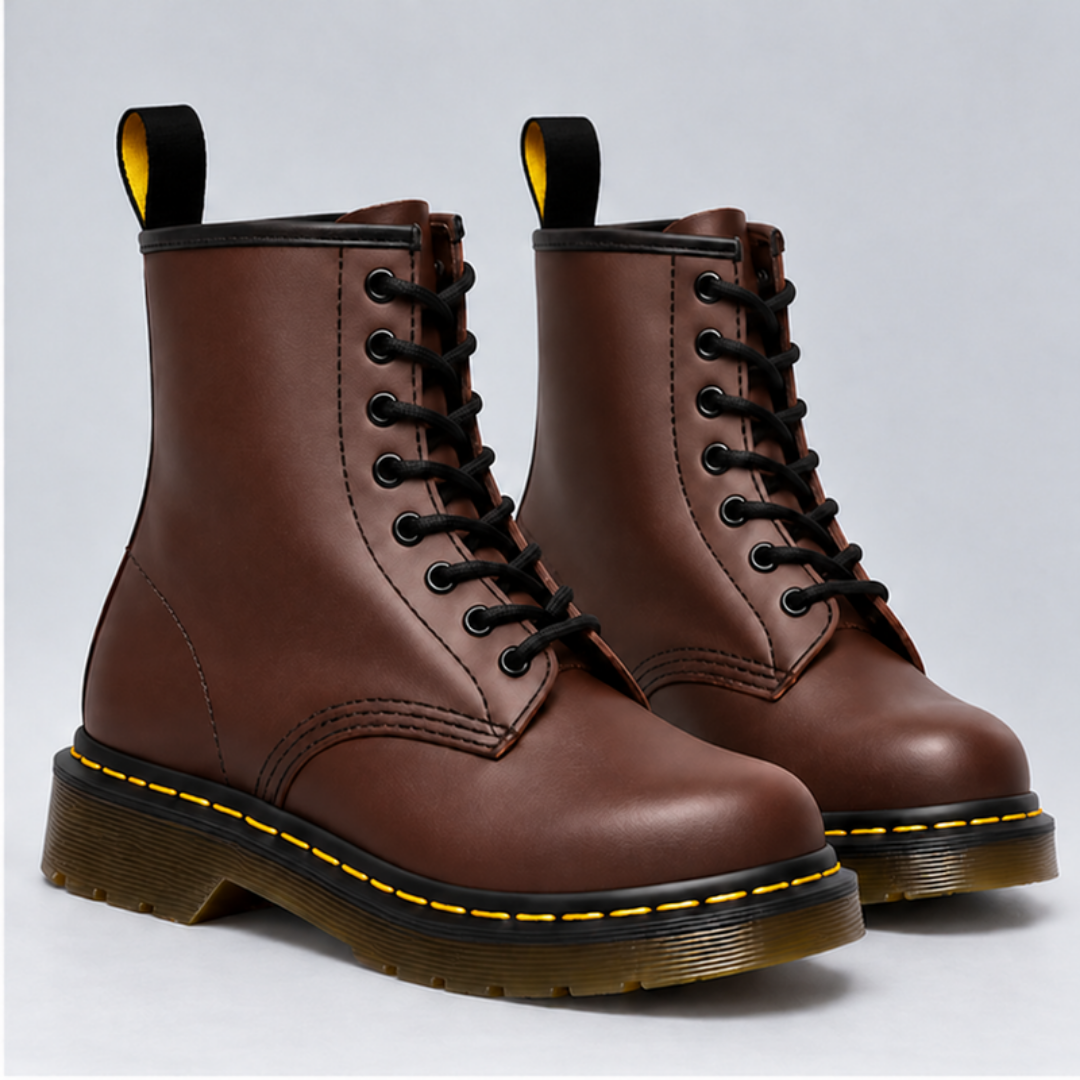 Hattie Lace-Up Ankle Boots - Brown