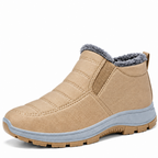 Freya Quilted Waterproof Slip-On Ankle Boots - Beige
