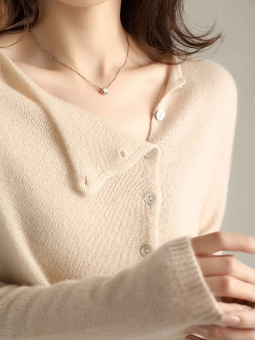 Kayla Classic Crew Neck Cardigan