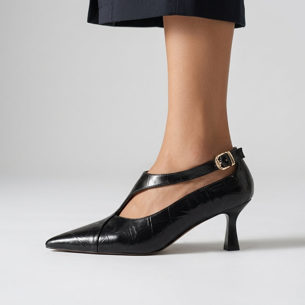 Avery Cut-Out Kitten Heel Pump