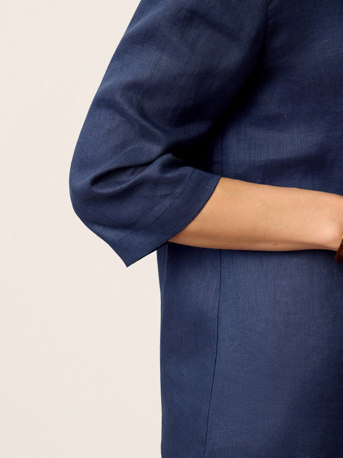 Liv Linen Asymmetric Collar Top