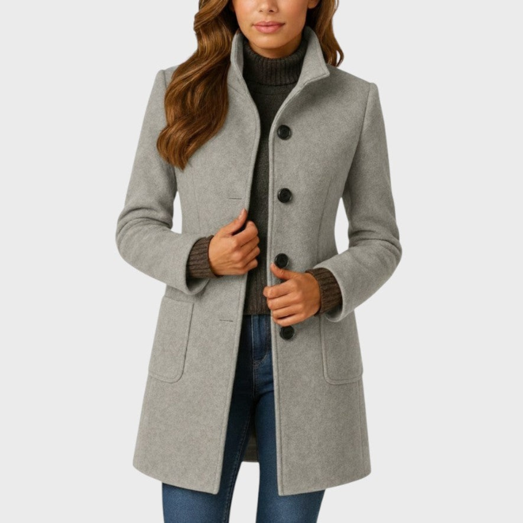 Beatrice Tailored Button Coat