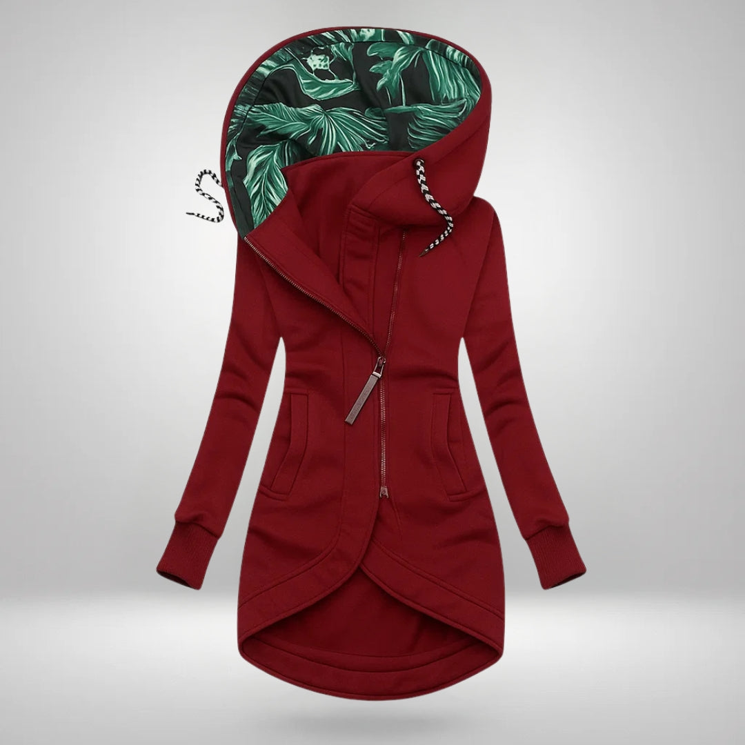 Lena Long Hooded Quilted Coat