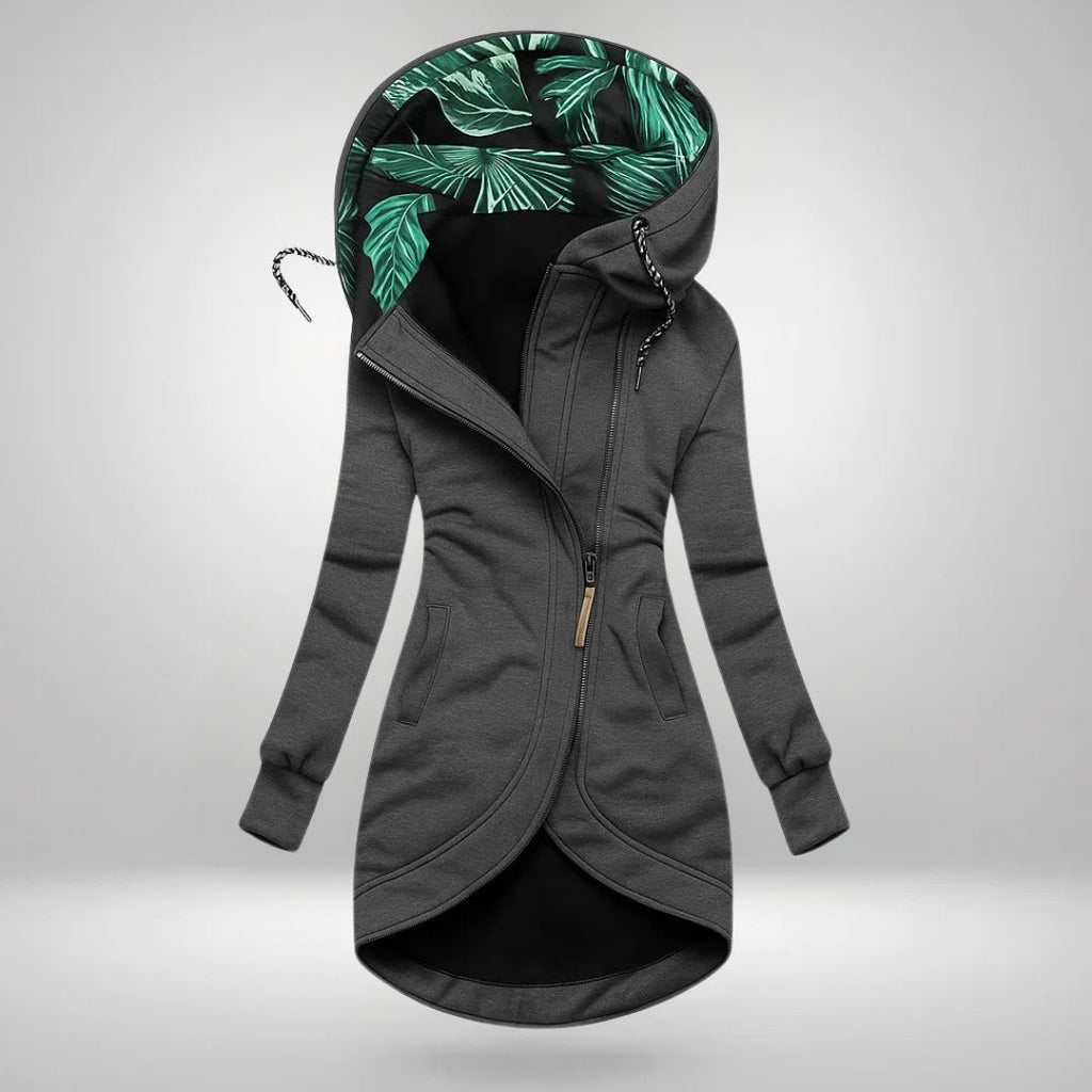 Lena Long Hooded Quilted Coat