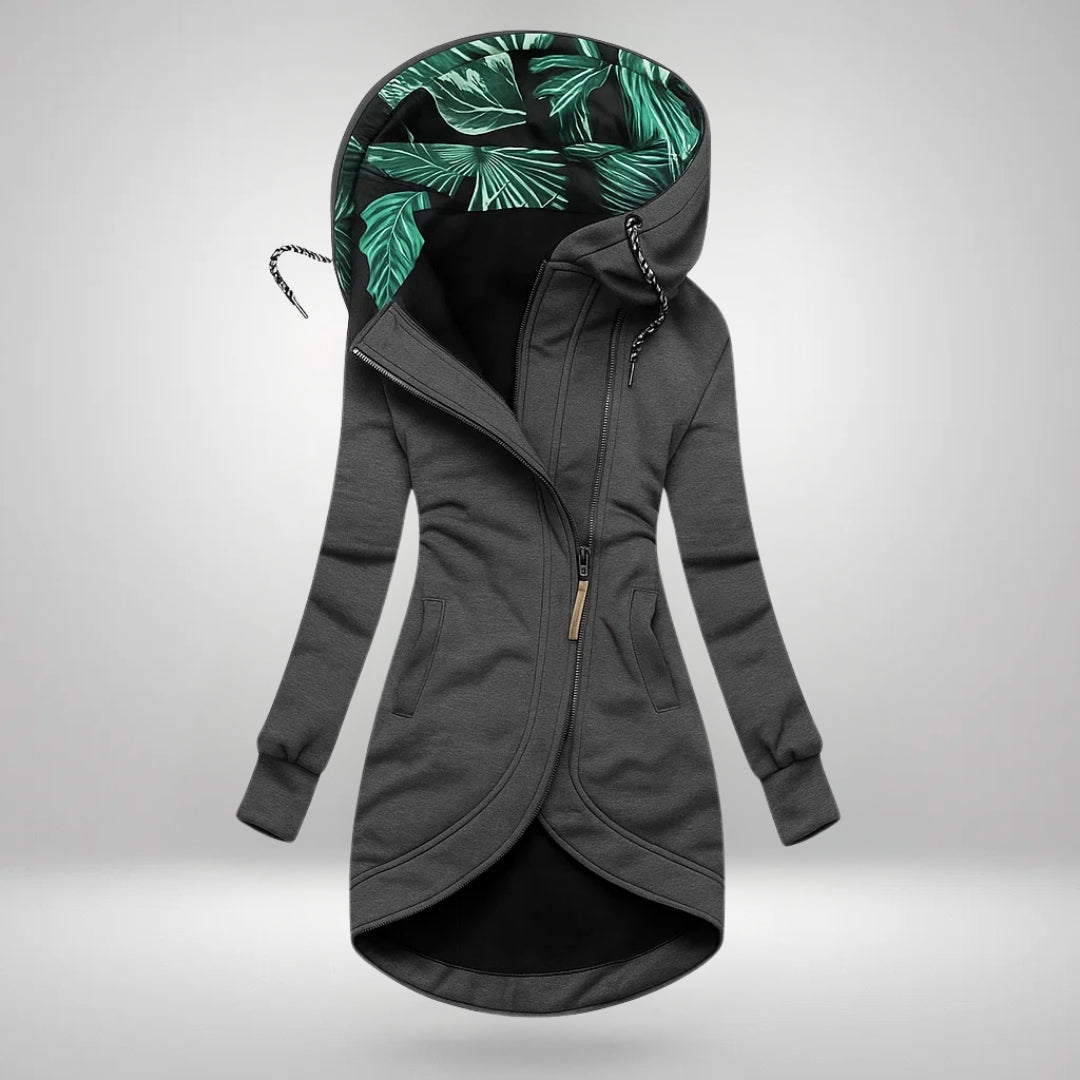 Lena Long Hooded Quilted Coat