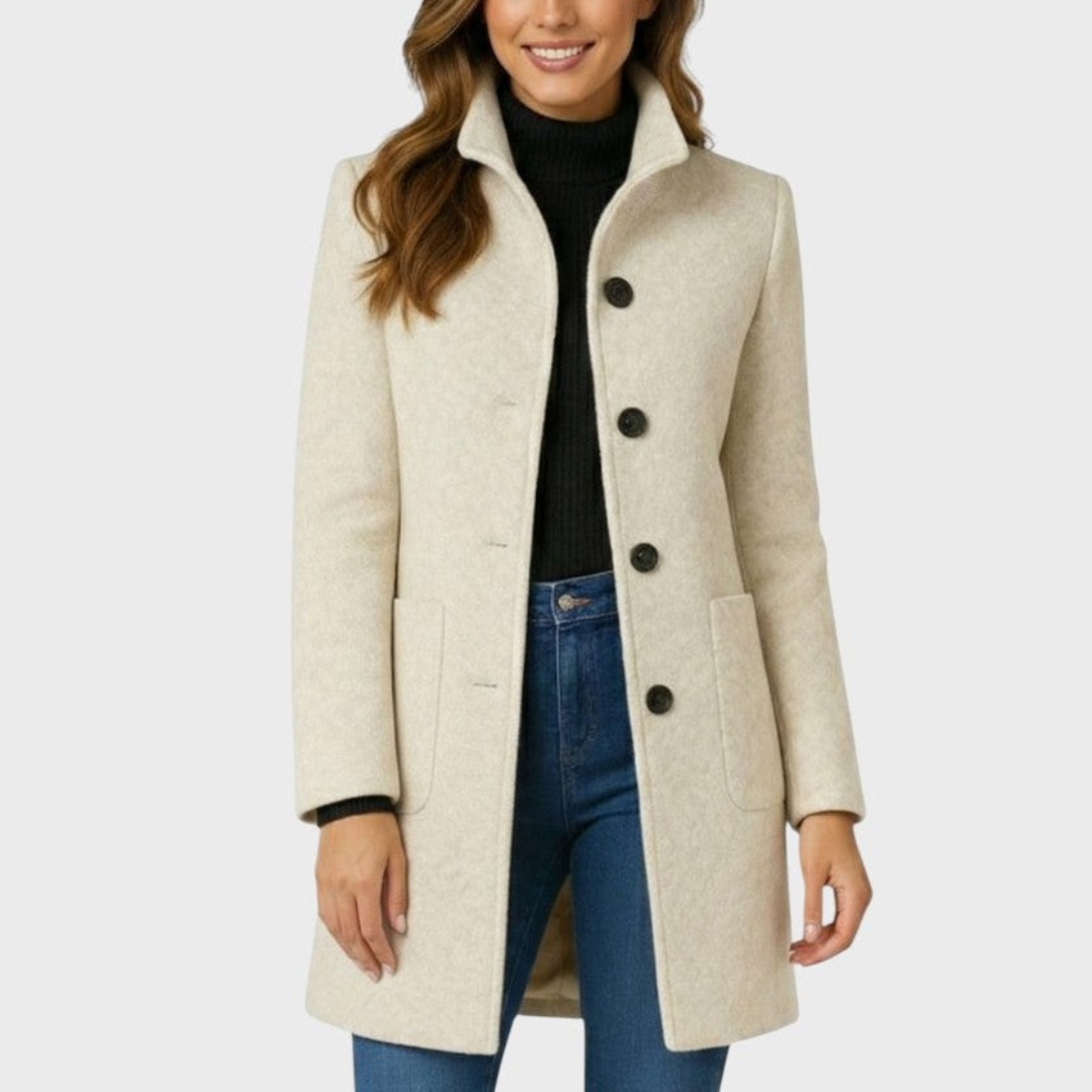 Beatrice Tailored Button Coat