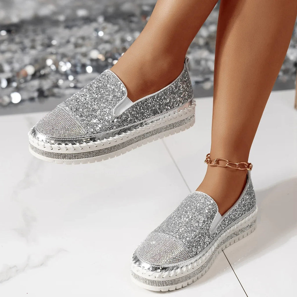 Lumi Glitter Platform Slip-On Sneakers