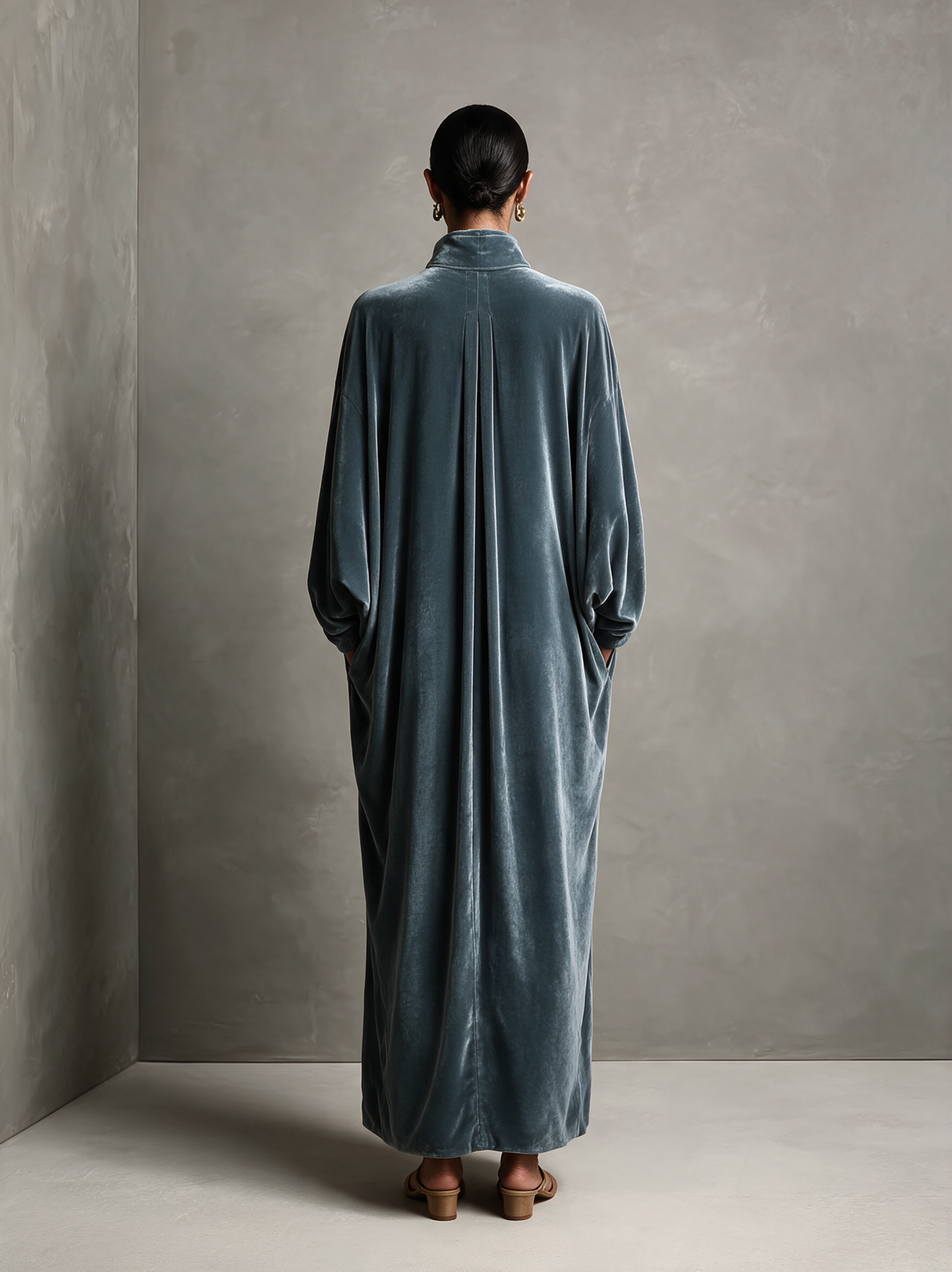 Isolde Velvet Twist-Knot Maxi Dress