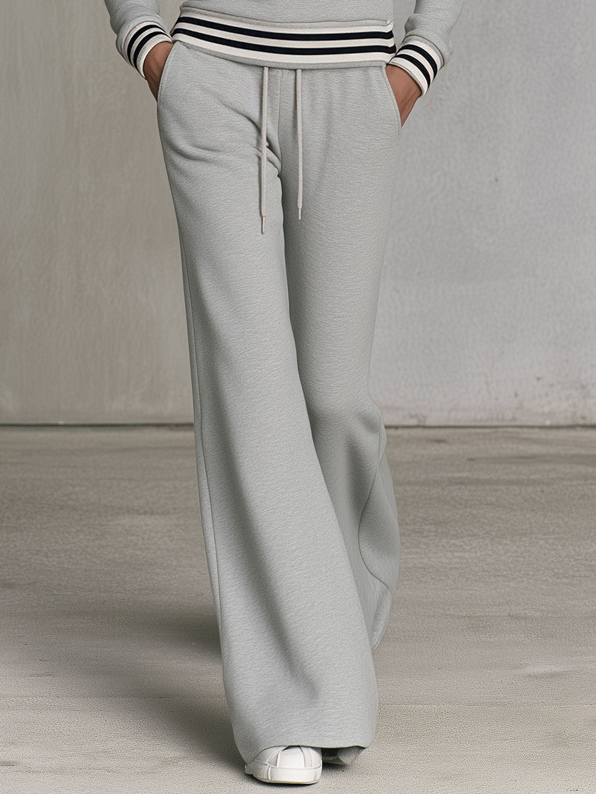Sadie Half-Zip Sweatshirt & Wide-Leg Pants Set