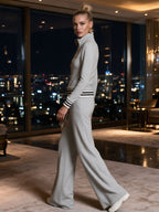 Sadie Half-Zip Sweatshirt & Wide-Leg Pants Set