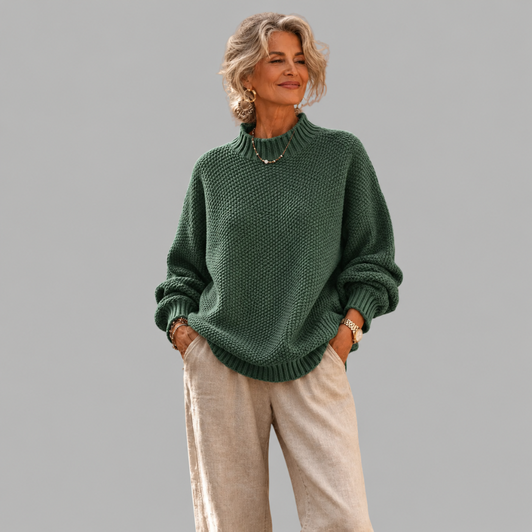 Ruth Mock Neck Knit Sweater
