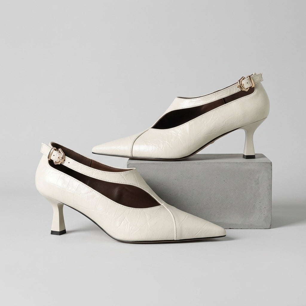 Avery Cut-Out Kitten Heel Pump