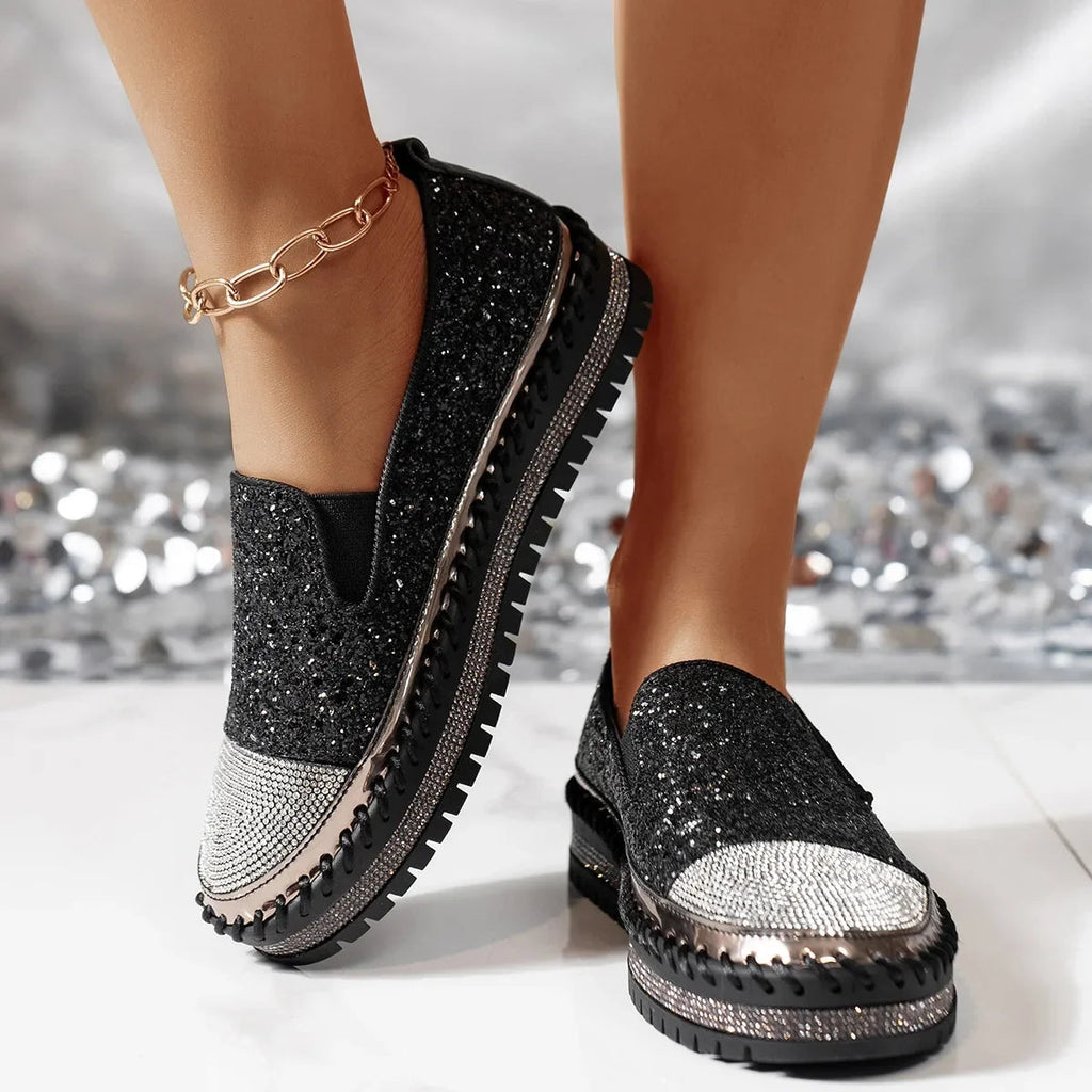 Lumi Glitter Platform Slip-On Sneakers