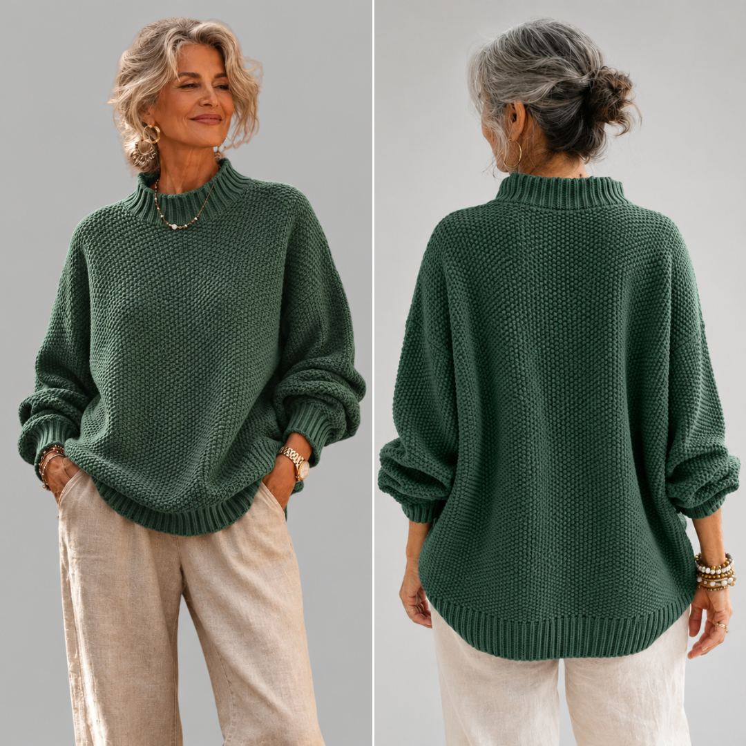 Ruth Mock Neck Knit Sweater