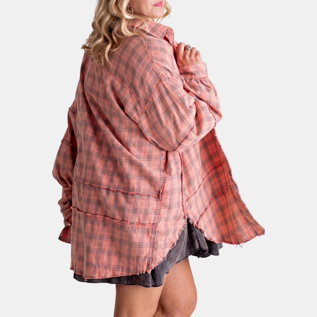 Willow Raw-Hem Flannel Shirt