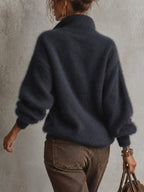Mila Mohair Half-Zip Sweater