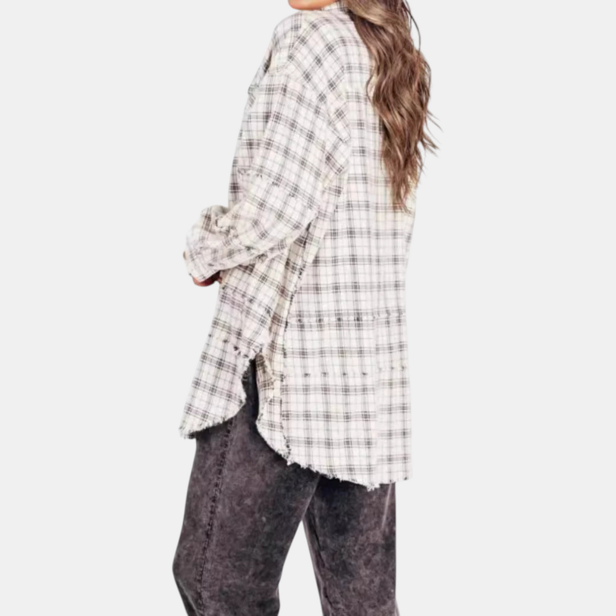 Willow Raw-Hem Flannel Shirt