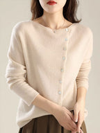 Kayla Classic Crew Neck Cardigan