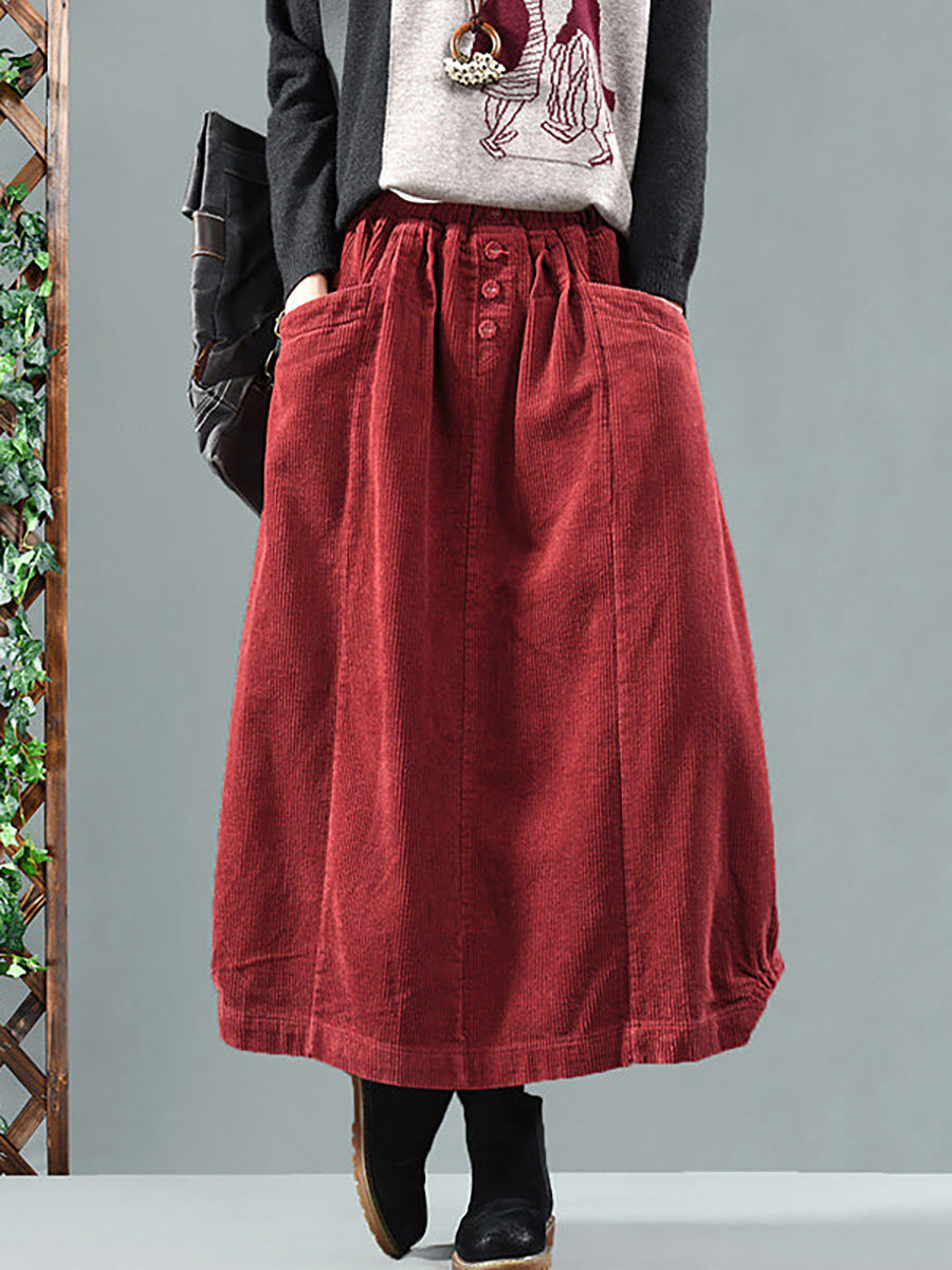 Rosalie Corduroy Midi Skirt