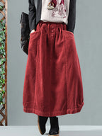 Rosalie Corduroy Midi Skirt
