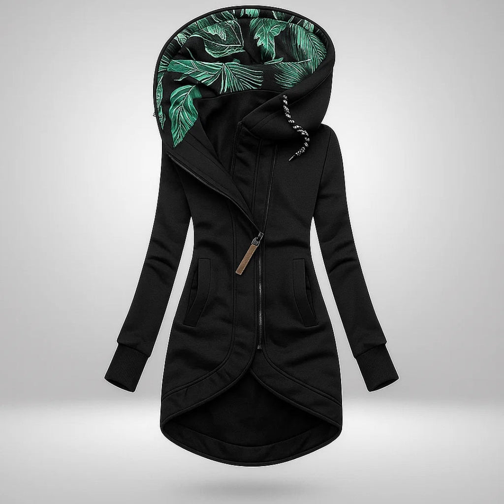 Lena Long Hooded Quilted Coat