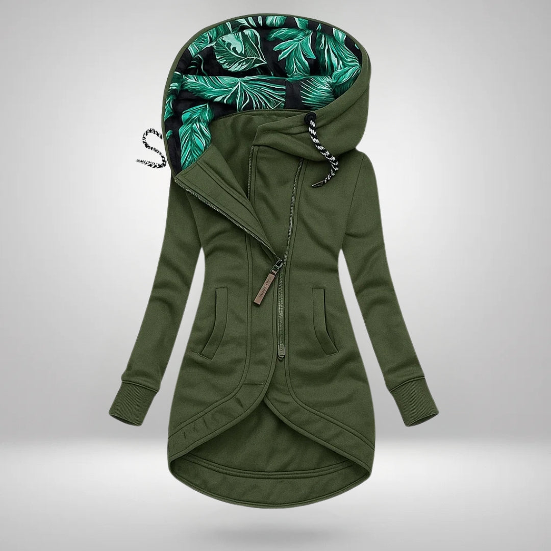 Lena Long Hooded Quilted Coat