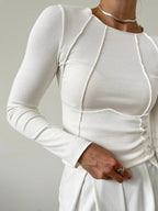 Clara Piping Long Sleeve Top