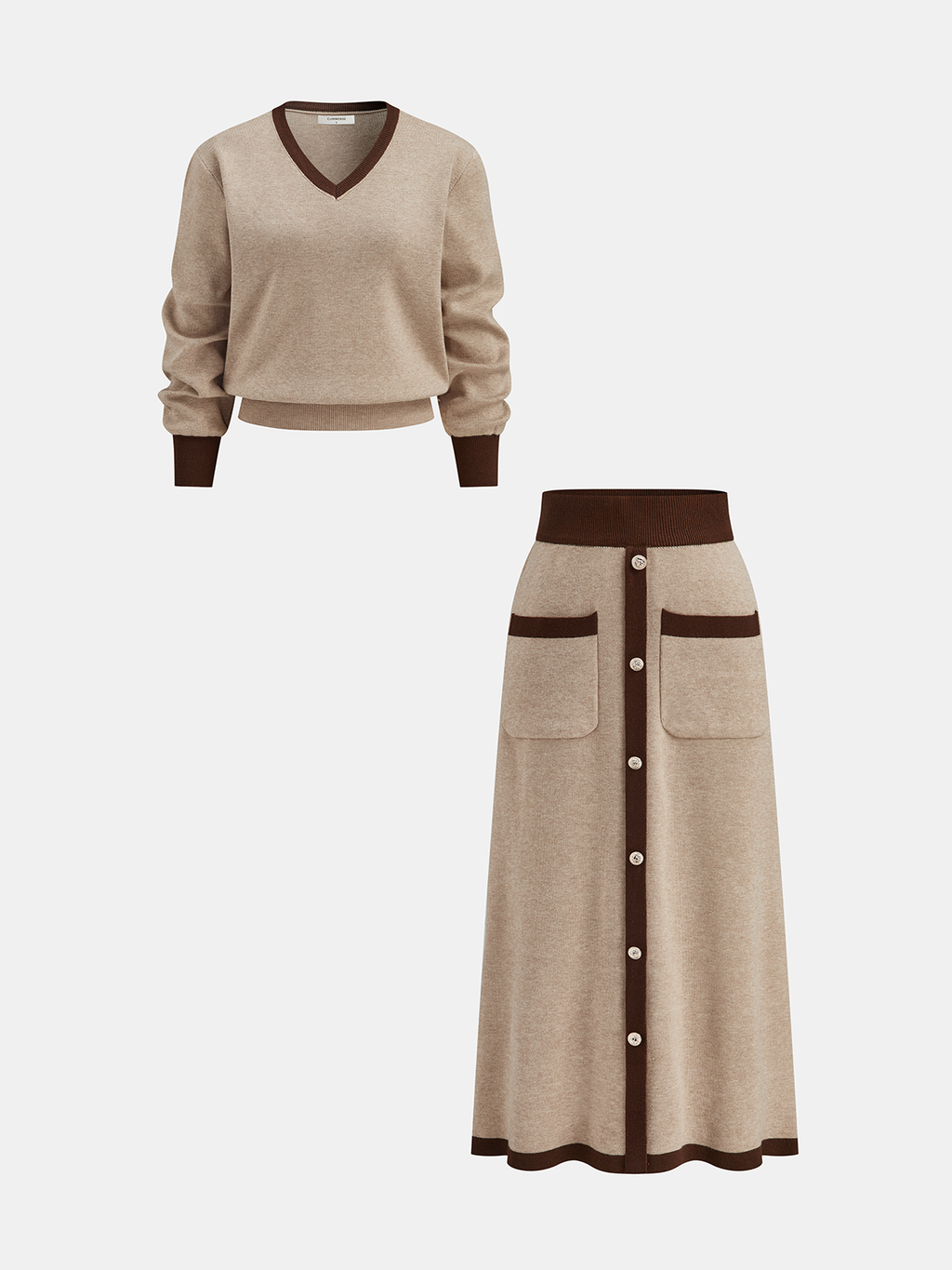 Camille Contrast Knit Set