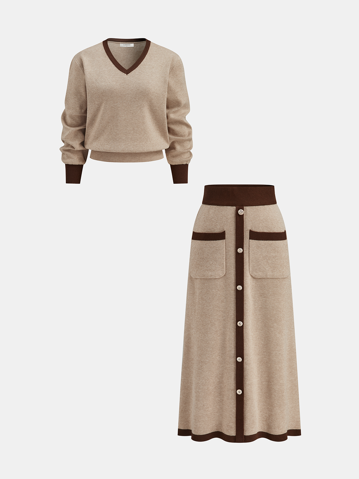 Camille Contrast Knit Set