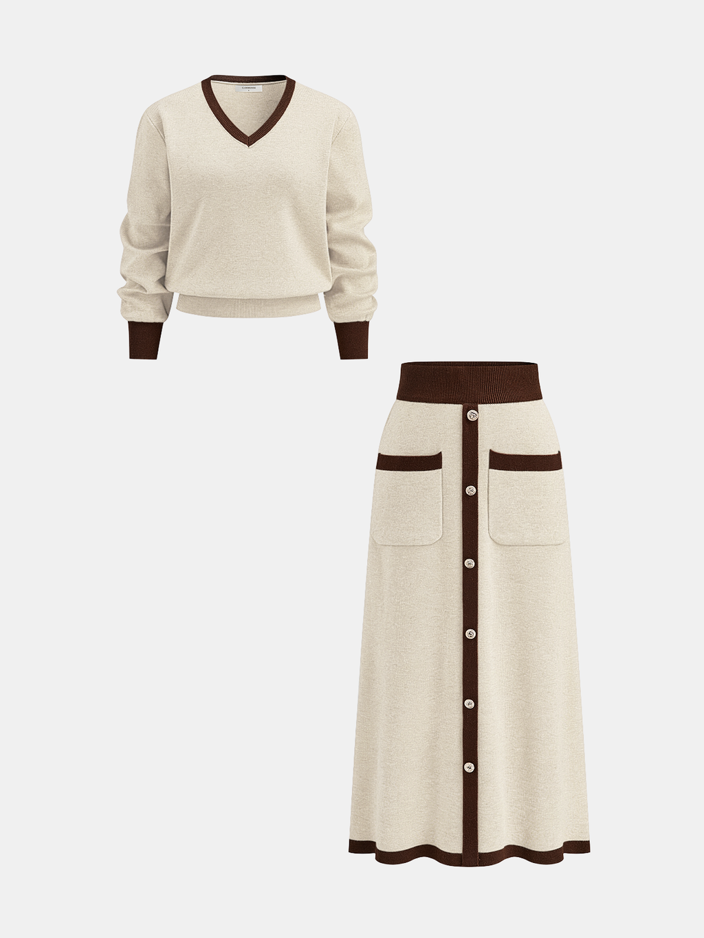 Camille Contrast Knit Set