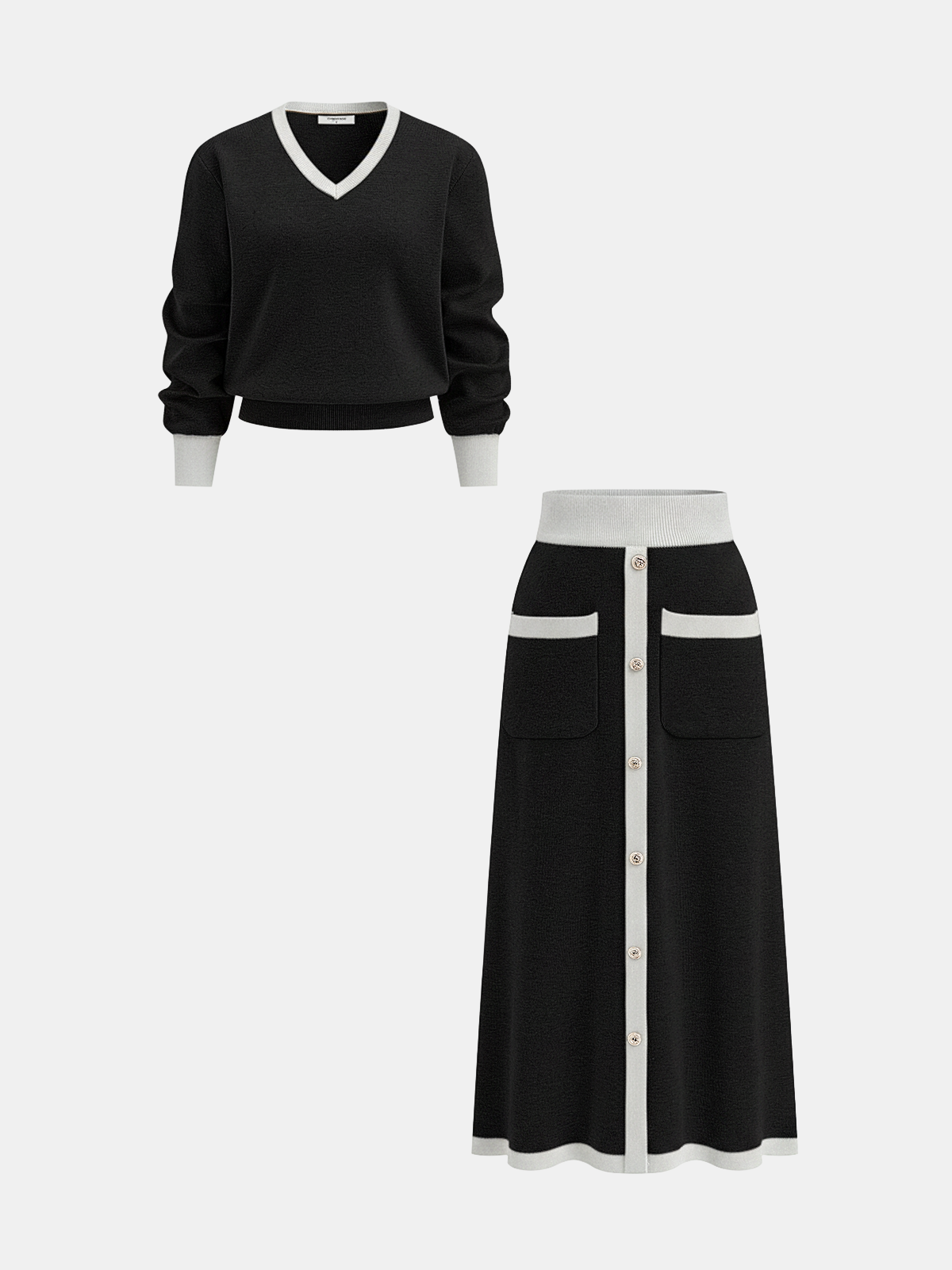 Camille Contrast Knit Set