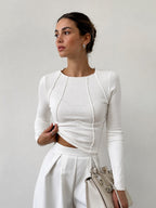 Clara Piping Long Sleeve Top