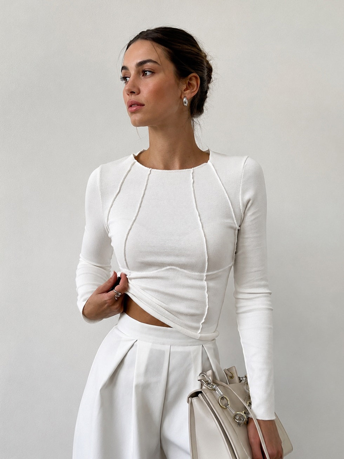 Clara Piping Long Sleeve Top
