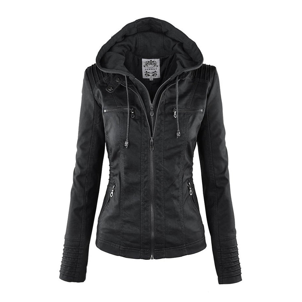 Sybil Hooded Moto Jacket