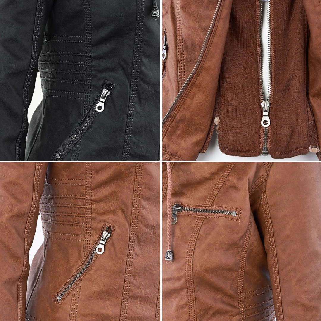 Sybil Hooded Moto Jacket