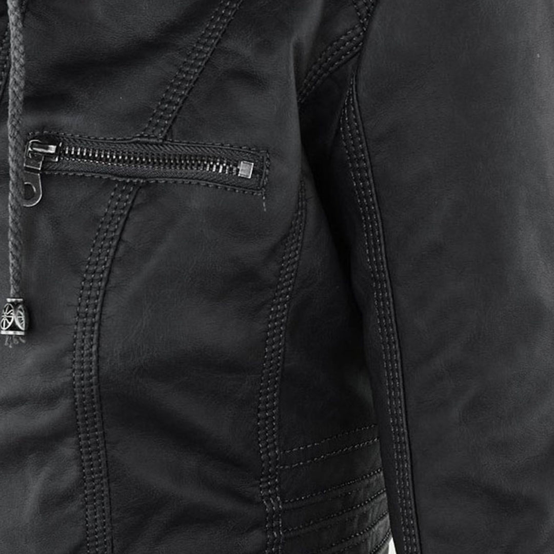 Sybil Hooded Moto Jacket
