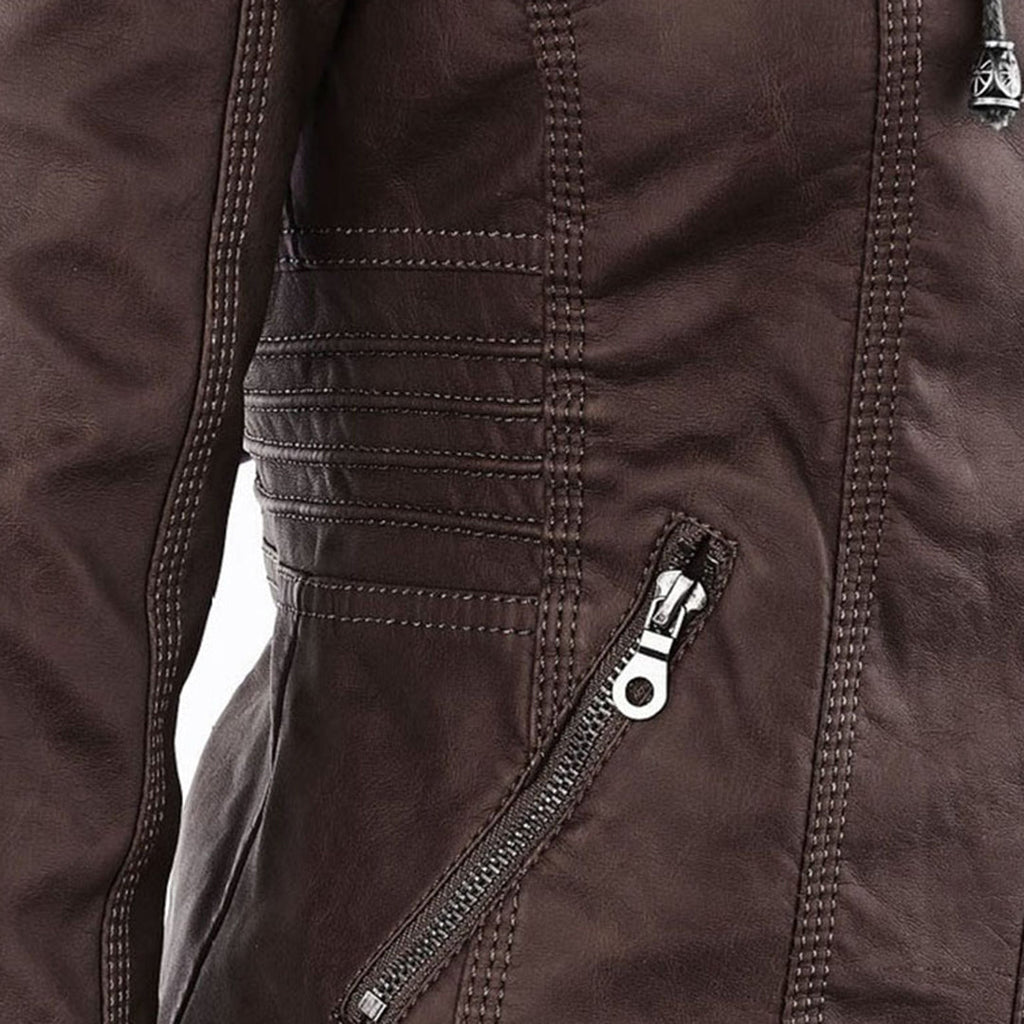 Sybil Hooded Moto Jacket