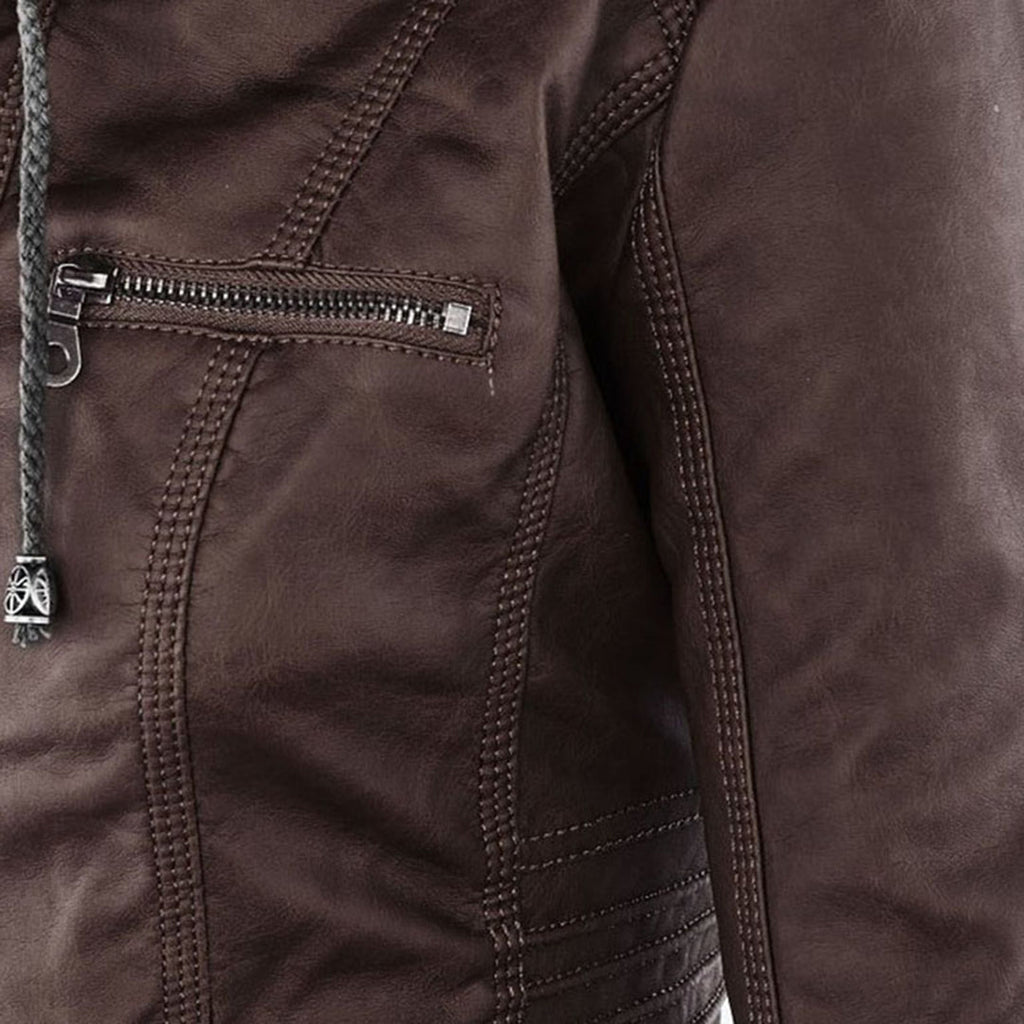 Sybil Hooded Moto Jacket