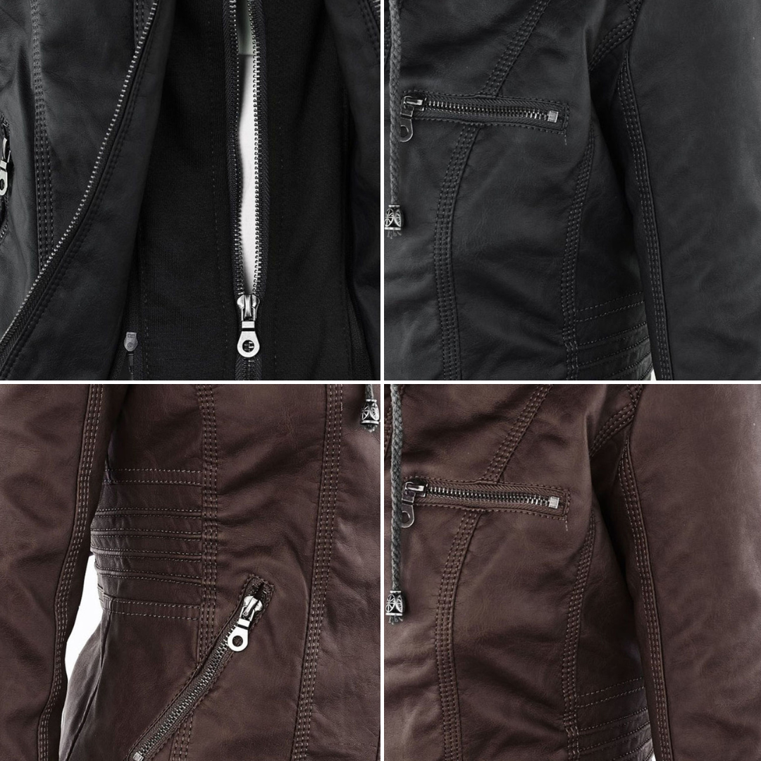 Sybil Hooded Moto Jacket