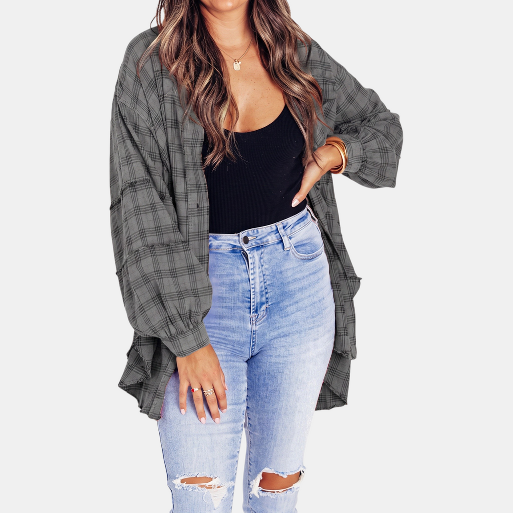 Willow Raw-Hem Flannel Shirt