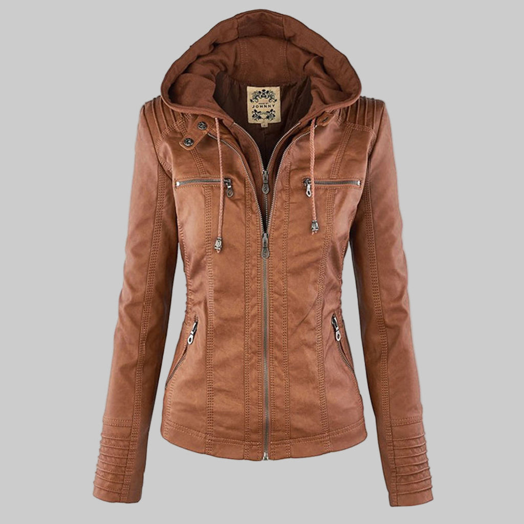 Sybil Hooded Moto Jacket