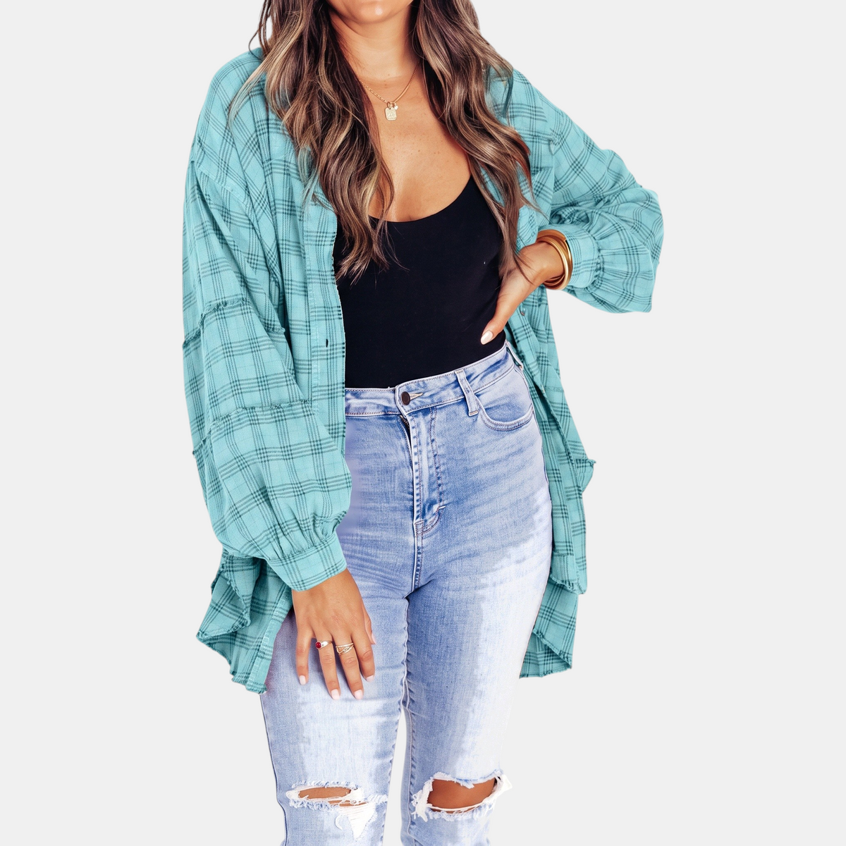 Willow Raw-Hem Flannel Shirt