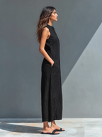 Linnea Linen-Blend Sleeveless Jumpsuit