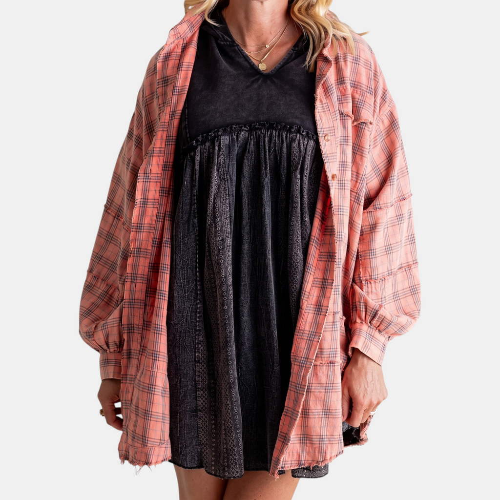 Willow Raw-Hem Flannel Shirt