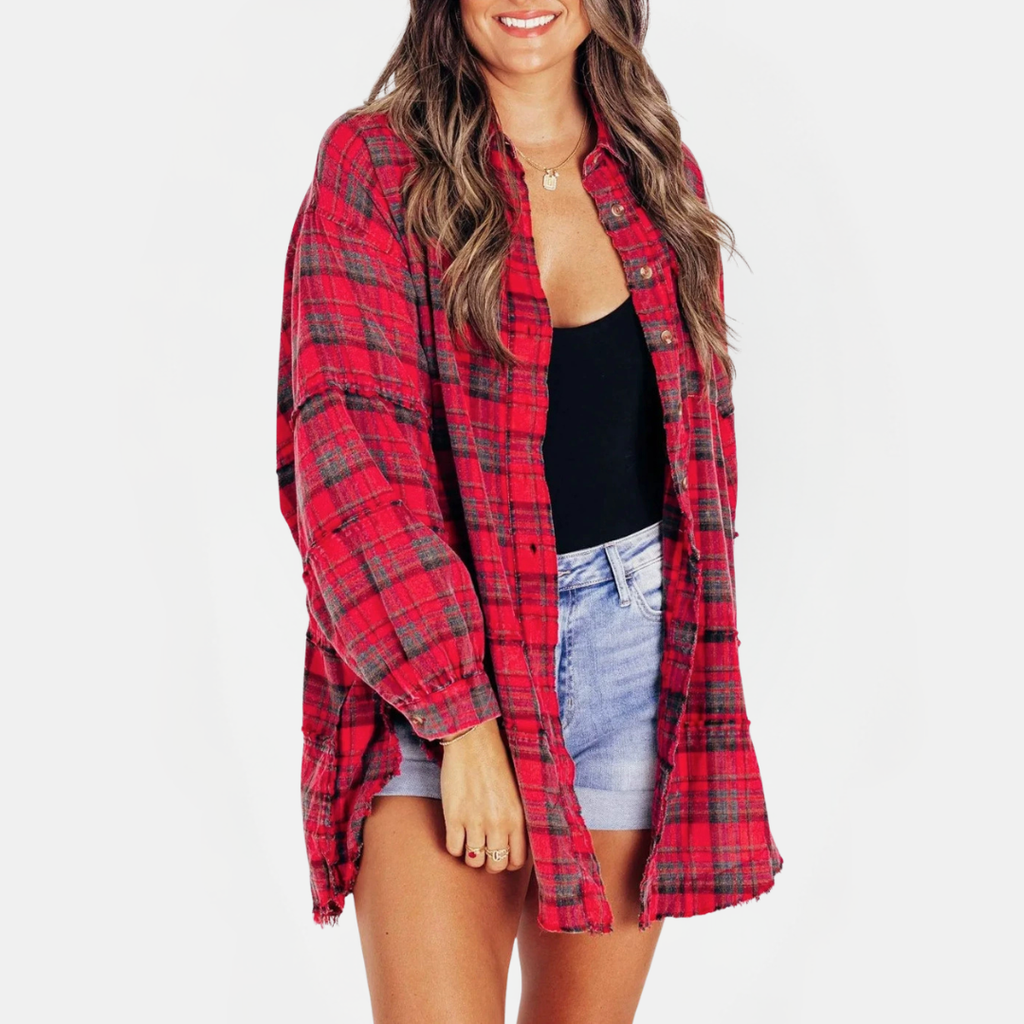 Willow Raw-Hem Flannel Shirt